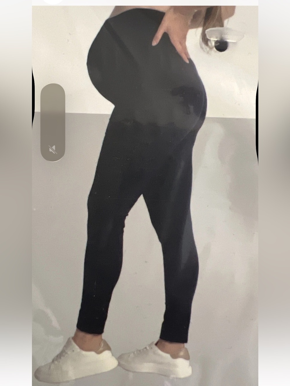 Blue Maternity Leggings - Stretchy Full-Length